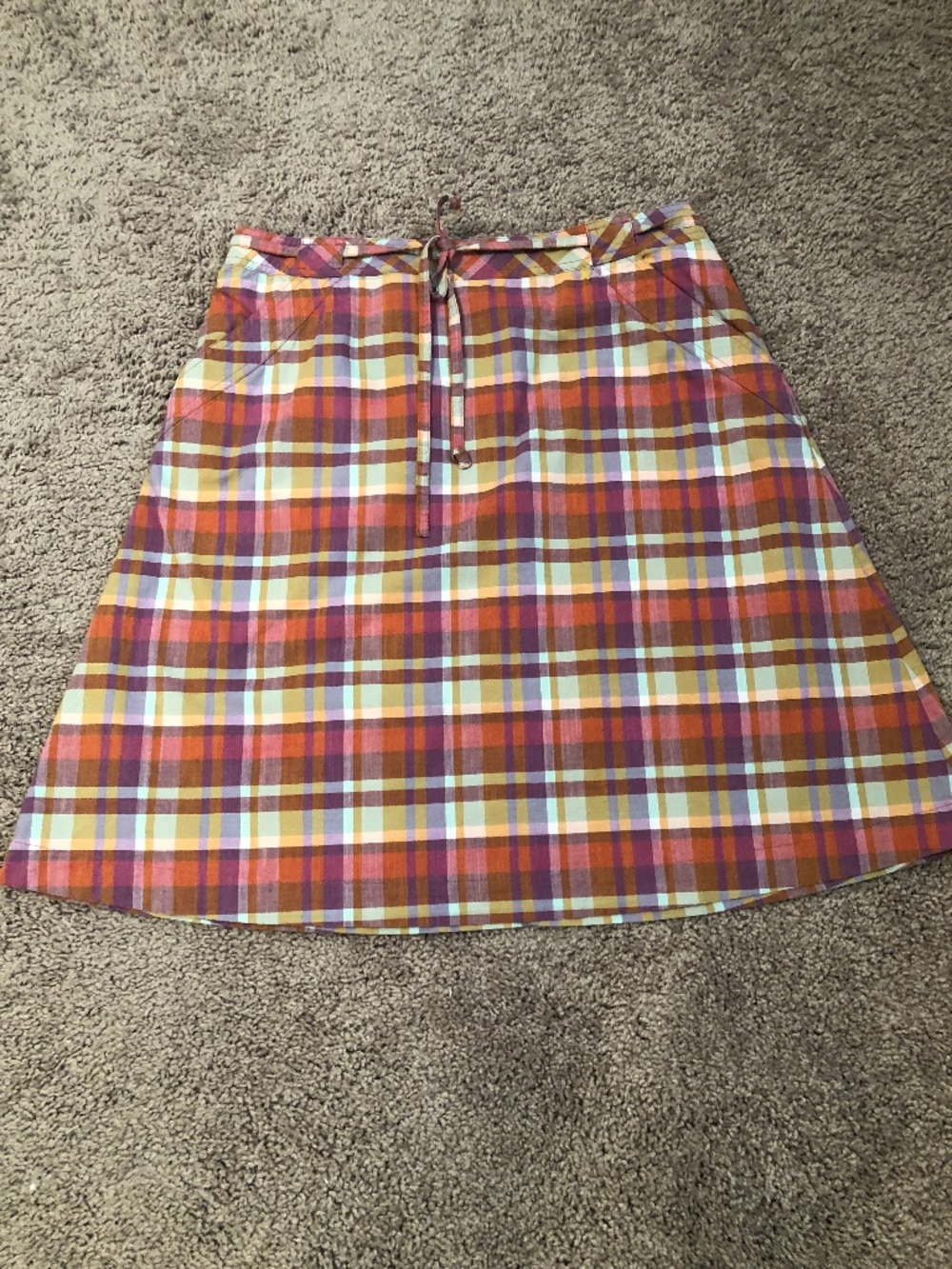 Pendleton VTG  Pink Plaid Cotton Summer Skirt size 12 Petite